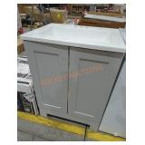 24" x 19" x 33" gray bathroom vanity