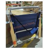 Folding fabric blue chair