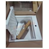 All in one 24" X 24" white laundry utility sink