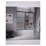Kohler Matte Black Frameless Tub Door 56-60"