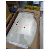 Home Decorators 37" solid surface silver ash sink