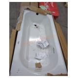 American Standard 60" Steel Bath Tub, Left Drain