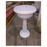 Bloem  32" Plastic Urn Tall Pedestal Planter