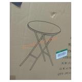 2 foot round plastic folding table white