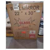 22" x 30" Gold Framed Wall Mirror