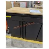 Husky 2 door and 1 drawer black cabinet