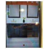 Blue 72" x 22" x 34" bathroom vanity