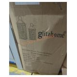 Set of 2 farmhouse wooden shutter lanterns