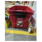 2 Husky totes with no lids red