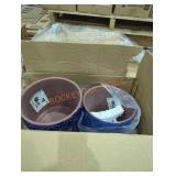 1 box 8" planters blue 2 pack