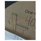 One piece toilet white