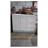 Large White Bathroom Vanity DAMAGED