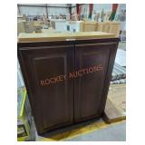 30" x 12" x 36" brown wall cabinet