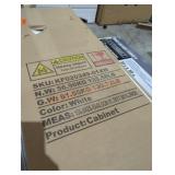 White cabinet! Sold as is where is. No guarantees