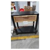 Benjara Black Accent Side Table w/Drawer