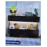 32.1 tall black wood cabinet