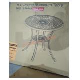 Round aluminum table