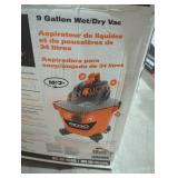 Ridgid 9 gallon wet/dry Vacuum