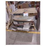Skid Lot of Railing sets, Storm Door, and Patio