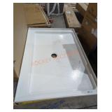 48" x 33.5" white shower base