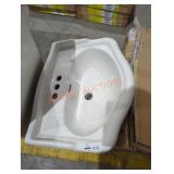 White Bathroom Sink 21.5" x 17-1/4" x 9.5"
