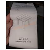 Polywood End Table in White