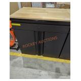 Husky 2 door and 1 drawer black cabinet