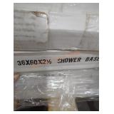 1 Shower base 36" x 60" x 2-1/2"