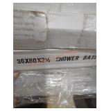 1 Shower base 36" x 60" x 2-1/2"