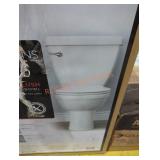 Delta round front white toilet