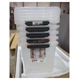 5 Sterilite 30 qt totes with lids