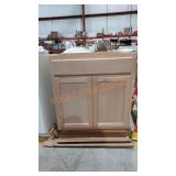 Unfinished Double Door cabinet w/Drawer
