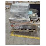 Skid full of mixed porcelain tiles