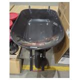 Husky Steel Wheelbarrow 6 Cu. Ft., Black