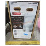 Delta 2 Piece Elongated Toilet, White