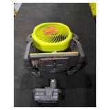 RYOBI 18V 7.5" Hybrid Fan With 4Ah Lithium Battery