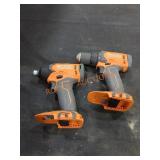 Ridgid 18v 2 Tool Combo Kit Missing Batteries &