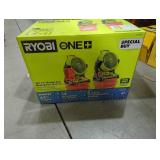 RYOBI 18V 7.5" Bucket Top Misting Fan 2 pack