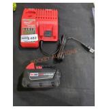 Milwaukee M12/M18 Charger + M18 XC Battery