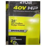 RYOBI 40v 26" Cordless Hedge Trimmer Unopened