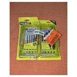 Ryobi 15pc. hex Shank Black Oxide Drill Bit Set