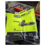 Ryobi 40v 18" cordless chainsaw kit