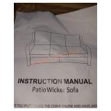 Outdoor Patio Wicker Sofa