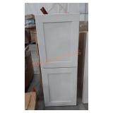 White 2 Door Hanging Cabinet Has Damages