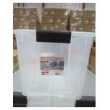 1 Sterilite 70 qt clear totes