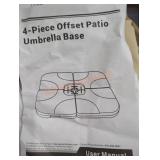 4-Piece Offset Patio Umbrella Base w/ Cover