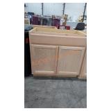 Natural Wood Base Cabinet w/Drawer