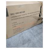 Wicker Armless Outdoor Patio Chair Tan W/ Bare