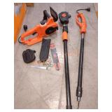 Black+Decker Corded 2 in 1 Chainsaw,Pole Saw