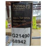 Extra tall white retractable gate